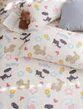 Gaeaspace  -  Cute cartoon dog star bedding set1.2 1.5 1.8 teen,twin full queen lovely cotton home textile bed sheet pillow case quilt cover