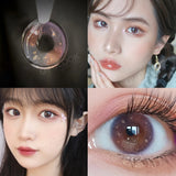 Gaeaspace  -  1 Pair/2pcs Super Lenses Blue Pink Purple Beauty Contact Lenses for Eyes Comestic Natural Eye Color Lens Myopia Yearly