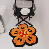 Gaeaspace  -  Chic Tufting Floral Living Room Carpet Bright Begonia Bedroom Rug Area Floor Pad Anti Slip Mat Doormat Aesthetic Home Decor