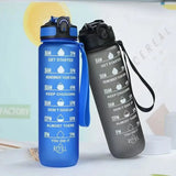 Gaeaspace  -  1pc 1000ml Water Bottle Motivational Sport Water Bottle Leakproof Bottles Drinking Outdoor Travel PC Bottle Gym Fitness Jugs