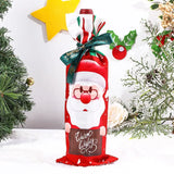 Gaeaspace  -  Christmas Santa Knitted Wine Bottle Case Elk Snowman Red Wine Champagne Bottle Cloth Merry Christmas Decor Happy New Year