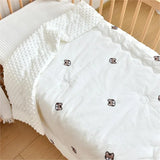 Gaeaspace  -   Baby Unisex Baby Plush Mink Blanket Winter Newborn Thermal Soft Fleece Swaddle Wrap Bedding Set Cotton Quilt