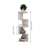 Gaeaspace  -  Wall Shelf Creative Home Wall Corner Triangle Shelf Wall Hanging 5 Tier Semi-circular Partition Corner Bookshelf Storage Rack