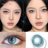 Gaeaspace  -  Taylor Blue Colored Contact Lenses soft for eyes small Beauty Pupil myopia prescription degree yearly natural new