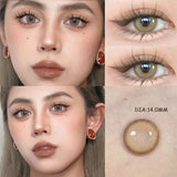 Gaeaspace  -  2PCS 1New colored contact lenses for natural eyes Brown Colored LensBlue contact Beauty Pupil Makeup 1 Year Fast Shipping