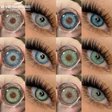 Gaeaspace  -  1Pair Colored Contact Lenses for Eyes Gray Pupis Blue Lens Green Eye Lenses Yearly Fashion Lenses Cosmetic Eye Contacts