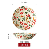 Gaeaspace  -  Christmas Ceramic Tableware Set Nordic Retro Style Mug Water Cup High Beauty Home Restaurant Breakfast Bowl and Plate