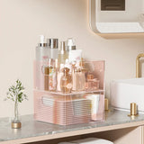 Gaeaspace  -  Clear PET Desktop Makeup Storage Box Home Bedroom Skin Care Products Lipstick Cosmetics Jewelry Storage Organizer Debris Shelf