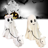 Gaeaspace  -  Halloween Ghost Walking Dog Statue Spooky Halloween Figurine Home Tabletop Party Desk Living Room Yard Decoration Indoor Outdoor