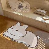 Gaeaspace  -  Cartoon Rabbit Pray Fluffy Long Plush Carpet Fluffy Soft Bedroom Bedside Rug Kids Non-Slip Baby Living Room Mat 러그 Alfombra