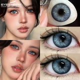 Gaeaspace  -  1Pair New Colored Contact Lenses for Eyes Brown Lenses Green Eye Lenses Gray Pupils Yearly Cosmetic Eye Contact Lens