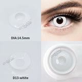 Gaeaspace  -  1 Pair/2pcs Halloween Cosplay 10 Tone Colored Cntact Lenses for Eyes Myopia Eye Color Lens Bottle Packing Yearly Use