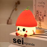 Gaeaspace  -  Strawberry Silicone Tap Light Cute Cartoon Lamp Playful Funny Toy Safe Soft Light Pat Control Amazing Gift For Friend Children