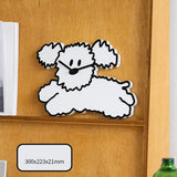 Gaeaspace  -  Acrylic Running Dog Wall Clock Cartoon Fashion Cute Puppy Animal Watches for Modern Home Decoration Living Room Clock Kids Gift