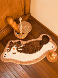 Gaeaspace  -  Cute Cat Children's Room Carpet Ins Style Irregular Living Room Bedroom Bedside Foot Mat Cartoon Absorbent Non-Slip Floor Mat