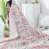 Gaeaspace  -  Four-layer Gauze Cotton Towel Thin Blanket Four Seasons Single and Double Nap Children and Adults Air Conditioning Cool Blanket