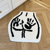 Gaeaspace  -  Ass Butt Carpet Soft Tufted Rug for Bathroom Non-slip Absorb Water Plush Handmade floormat Bedroom Kitchen Toilet Carpet