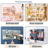 Gaeasapce  -  Hole Board Storage Rack Punch-free Household Wall Dormitory Kitchen Bathroom Wall Shelf Wall Hanging Storage Hook Rack Shelves