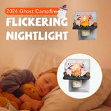 Gaeaspace  -  Halloween Decoration New Ghost Bonfire Night Light EU US UK Plug Funny Cute Chost Design Lamp Home Decor