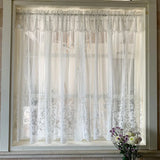 Gaeaspace  -  American and Korean style garden white screen curtains perforated free installation velcro window floating window