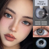 Gaeaspace  -  1 Pair Colorful Natural Contact Lenses For Eyes Cosmetic Blue Lenses Beauty Brown Grey Lenses Eye Lentes with Diopter