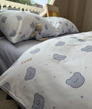 Gaeaspace  -  Fashion cute cartoon bear bedding set child teen,twin full queen lovely cotton home textile bed sheet pillow case quilt cover