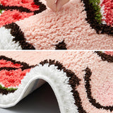 Gaeaspace  -  Tufting Piggy Bathroom Mat Soft Plushy Rug Kids Bedroom Carpet Doormat Floor Anti Slip Pad Aesthetic Home Room Winter Warm Decor