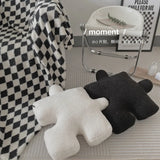 Gaeaspace  -  Ins Stuffed Creative Puzzle Shaped Plush Pillow Modern Spliceable Cushion Toy Throw Pillow Waist Cushion Home Decoration