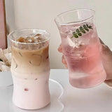 Gaeaspace  -  Coffee Glass Bamboo Shaped Large Capacity Water Mug Clear Drinking Glasses,Milk Tea Drinking Cup, Fruit Juice Beer Beverage Cup