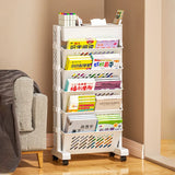 Gaeasapce  -  Movable Multi-layer Bookshelf Office Books Document Data Magazine Storage Rack Household Kitchen Cart Rack Clutter Organizer