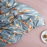 Gaeaspace  -  Pastoral Floral Bedlinens Egyptian Cotton Bedding Set Queen King Ru Full Size Sheet Duvet Cover Set Underwear