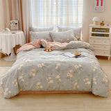 Gaeaspace  -  Floral Style Bedding Set, 100% Cotton, Skin Friendly, Duvet Cover, Bedroom, A or B Side, 133x72 Fabric, 200x200, for Bedroom