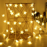 Gaeaspace  -  LED String Lights Outdoor Star Chain Lights Garland Lights Bulb Fairy Lights Party Home Wedding Garden Christmas Decor