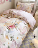 Gaeaspace  -  Romantic sweet flower bedding set 1.2 1.5 1.8 2.0,twin full queen king cotton home textile bed sheet pillow case quilt cover