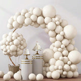 Gaeaspace  -  134 pieces sand white/gold balloon garland arch kit balloons Decorative balloons for party/baby shower/wedding birthday party