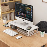 Gaeaspace  -  Computer Monitor stand Elevated desktop shelf for Office Storage desk support wood Rack Organizer Base computer screen lifter