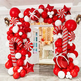 Gaeaspace  -  Christmas Balloon Garland Arch Matte  Blloon Red Blue White Balloons Arch Set Merry Christmas Decoration Gifts New Year Balloon