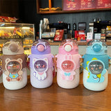 Gaeaspace  -  700ml Kids Water Bottle With Straw for School Cute Cartoon Leak Proof Mug Portable Cup Outdoor Travel Drinking Tumbler