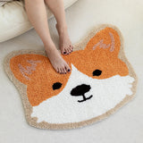 Gaeaspace  -  Tufting Dog Bathroom Mat Fluffy Carpet Anti Slip Rug Kids Bedroom Floor Pad Doormat Aesthetic Home Room Warm Nursery Decor