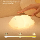 Gaeaspace  -  Cute Silicone Night Lamp Lying Flat Bear Desktop Decorative Light Indoor Creative Atmosphere Lamp Baby Night Lamp Children Gift