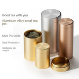 Gaeaspace  -  Titanium Aluminum Alloy Tea Can Travel Portable Sealed Jar Metal Mini Storage Box Nut Candy Jar Food Storage Container Art Decor