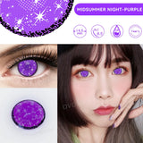 Gaeaspace  -  1 Pair/2pcs Halloween Cosplay 10 Tone Colored Cntact Lenses for Eyes Myopia Eye Color Lens Bottle Packing Yearly Use