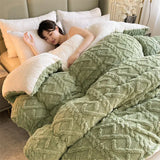 Gaeaspace  -  New Super Thick Winter Warm Blanket for Bed Artificial Lamb Cashmere Weighted Blankets Soft Comfortable Warmth Quilt Comforter