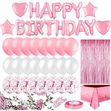 Gaeaspace  -  Pink Happy Birthday Foil Balloons Princess Party Decorations Adult Kids Girl 1 2 3 4 5 6 7 8 9 10 15 25 30 35 40 50 60 Year Old