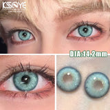 Gaeaspace  -  2Pcs Colored Contact Lenses Myopia Degree -0.00 to -8.00 Nature Blue Eyes Gray Makeup Soft Lens Green Eye Beauty Pupil