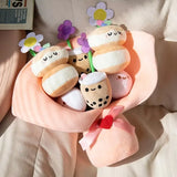 Gaeaspace  -  Kawaii Boba Flower Plush Toy Bouquet Bubble Tea Dolls Preserved Flowers Plushies Valentine Graduation Christmas Gifts for Girl