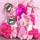 Gaeaspace  -  New Pink Princess Balloon Garland Arch Kit for Girls Birthday Wedding Bridal Baby Shower Party Background Decorations Supplies