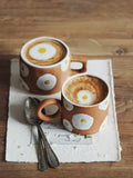 Gaeaspace  -  Ins Style Cartoon Japanese Mug Hand Painted Poached Egg Ceramic Cup Home Office Breakfast Mugs Tea Water Milk Coffee Cup