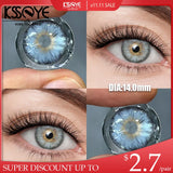 Gaeaspace  -  2Pcs Best Selling Contacts Colored Lenses Myopia Degree -0.00 to -8.00 Blue Green Grey Series Soft Lens EyeBeauty Pupil