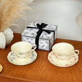 Gaeaspace  -  Ceramic High-end Coffee Cups, Creative Plates, Exquisite Birthday Gifts for Girls, French High-End Feast, Afternoon Tea